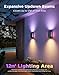 Govee Outdoor UpDown Wall Light, 2 Pack, 1200LM RGBICWW Smart Porch Lights Outdoor with 64 Scene Modes, IP66 Waterproof Wall Sconce for Outdoor Decor, Works with Alexa, Google Assistant and Matter