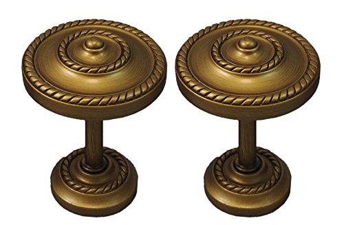 Urbanest Rope Designer Decor Drapery Medallion Holdback, 2 Pieces, Antique Gold