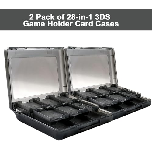 Image of Sanviatime 2Pcs Game Case Holder 28 in 1 Memory Card Case 3DS Cartridge Box Playing Card Box Storage Organizer for Nintendo 3DS Video Games