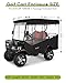 Golf Cart Enclosure 4 Passenger for EDACAR Terrain 4 Model Waterproof Transparent Driving Rain Cover Fit 4-Seater Long Roof with 4-Sided Clear Windows Mirror Openings Roll-up Zipper Door Black