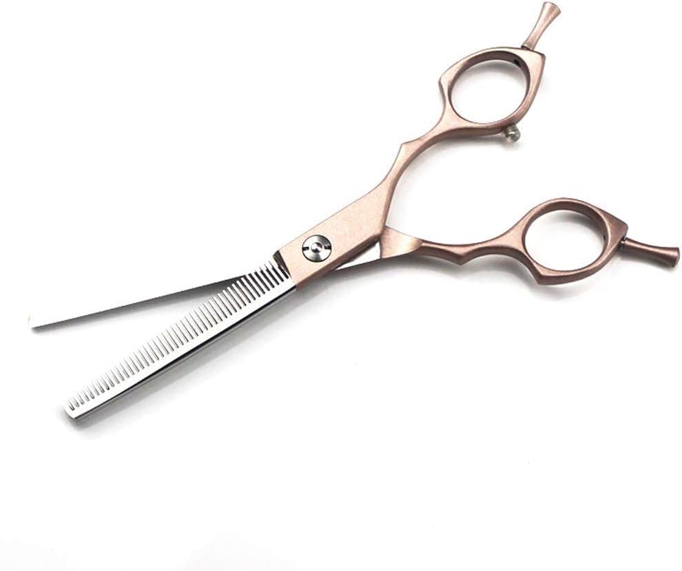 Set di Forbici per Capelli Professionali, 440C, da Taglio, da Barbiere, da Sfoltire, da Parrucchiere, Blu.（Gold-A）