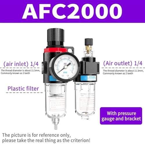 Filtre aérographe AFC2000 G1/4 et régulateur compresseur air - 3