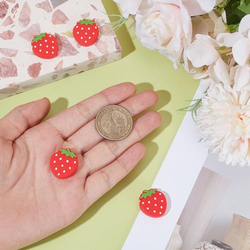 Image of GORGECRAFT 4Pcs Strawberry Joystick Caps Fruit Soft Silicone Thumb Grips Analog Stick Replacement Cover Switch Buttons Protective Anti-Slip Thumbstick Covers for Switch Controller 0.8x0.7 inch