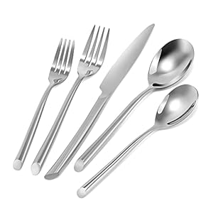 Silverware Set Flatware Set Stainless Steel Cutlery Set Heavy Mirror Finished Dishwasher Safe Streamlined Handle Hotel Event Party Wedding Use 40 Pieces Service for 8