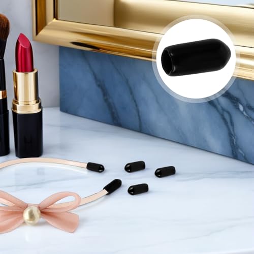 Homoyoyo 100 Pièces Confortable Couleur Noir en Pvc Compatible Polyvalente pour Serrage-tête et Pinces à Cheveux pour Création D'accessoires Capillaires – vue 9