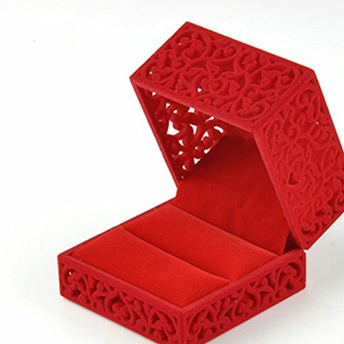 VORCOOL, scatola per anelli in velluto, piccola