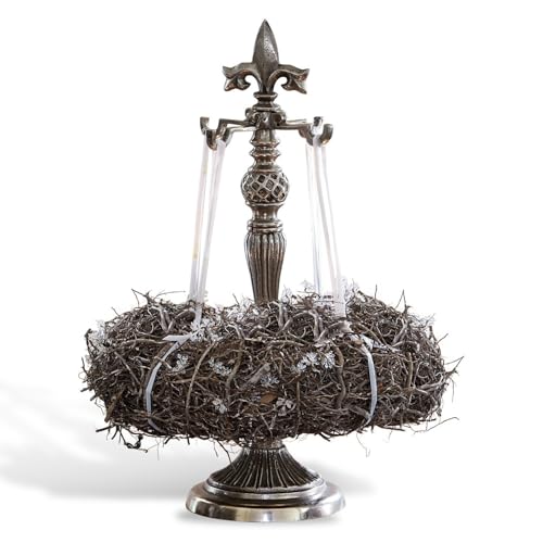 Loberon Kranzständer Edmond, kunstvoll verziert, Adventskranzständer,...