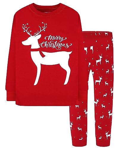 DAUGHTER QUEEN Girls Christmas Pajamas 18-24 Month Baby Toddler Xmas PJs Reindeer Pj Sets 100% Cotton Comfy Soft Sleepwear Jammies Deer Clothes Outfits 18M/Mo, 24M/Mth