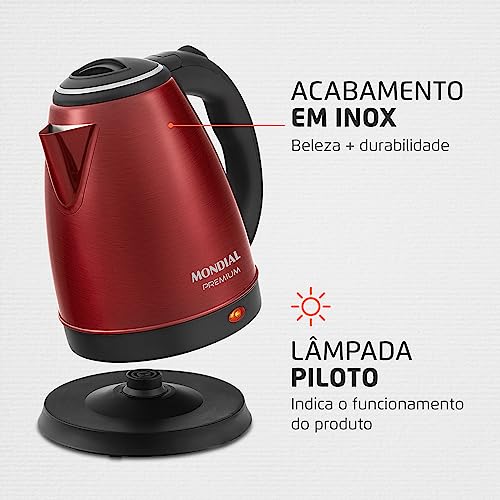 Mondial Chaleira Pratic CE-06-R Vermelho Inox
