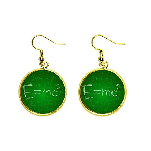 La relatividad de la ciencia física reflejada en joyería de pendientes dorados colgantes