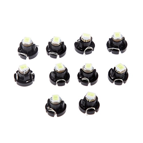 10x Blanco Neo Wedge T3 1SMD 5050 Bulbos Lámparas de Control Climático Luz del Coche
