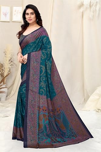 Image of MIRCHI FASHION Saree for Woman Chiffon Kalamkari Design | Professional Office Wear Lightweight Sari for All-Day Comfort with Blouse (Available in 15 Colors)