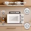 Microondas con/sin grill MG de 20 litros 700W + 900W Grill con 5-6 Niveles de Potencia, Descongelación, Temporizador 30 Min, Apertura con Tirador y Bandeja Ø245 mm (Sin Grill) #4