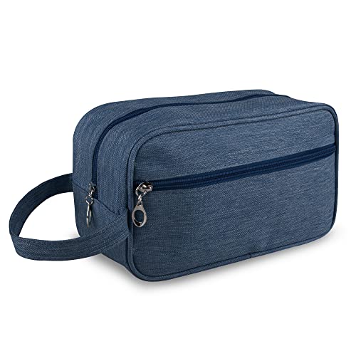 Toiletry Bag, Large Capacity Travel Bag for Toiletries, Waterproof Oxford Fabric Toiletry Organizer for Travel, Business Trips and Daily Use, Travel Essentials for Men or Women (Navy Blue)