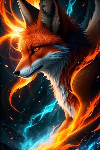 5D DIY Diamant Painting Kit Complet Animal Renard Diamant Peinture 5D