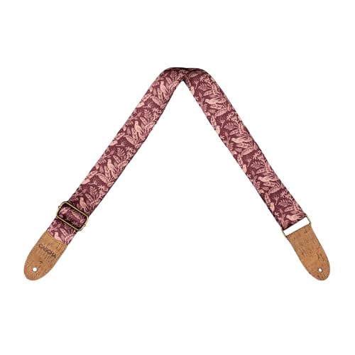 CASCHA Ukulele Strap, Vegan, Mauve Birds, Adjustable and Comfortable Ukulele Strap Made of Environmentally Friendly Materials - Image 4
