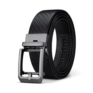 VANNANBA Mens Belt, Fashion Ratchet Belt of Genuine Leather For Men.Size Adjustable