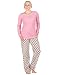 Noble Mount Gift-Packaged Womens Premium Cotton Flannel Loungewear Set