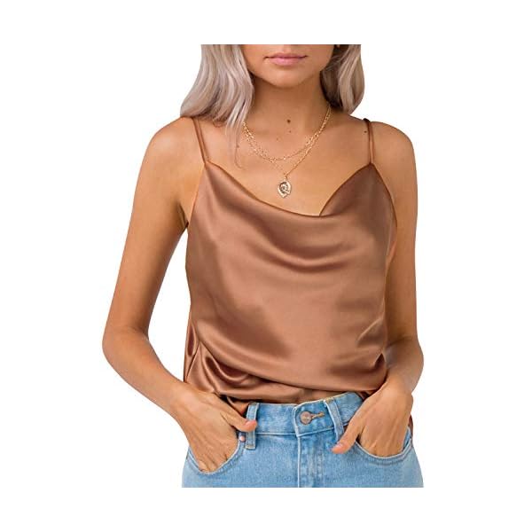 Miessial-Womens-Spaghetti-Straps-V-Neck-Satin-Camisole-Sleeveless-Soft-Tank-Tops Miessial Women's Spaghetti Straps V Neck Satin Camisole Sleeveless Soft Tank Tops Khaki 4-6