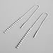 925 Sterling Silver Round Circle Long Chain Tassel Threader Drop Earrings, Silver Threader Earrings For Women