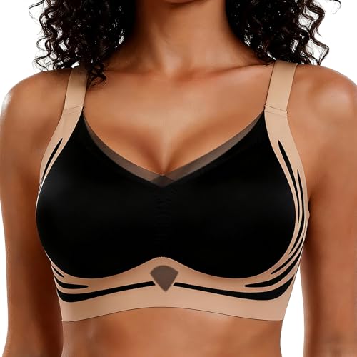 Image of Smoothing Bra Anti Sagging Wireless Push Up Bras for Women No Underwire Full Coverage Bra Comfy Bras for Women