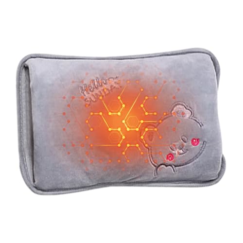 Bolsa de agua caliente, calentador de manos recargable, funda de felpa, para calambres menstruales, músculos, cuello, piernas, cintura, vientre y cuerpo