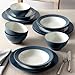 Noritake Colorwave Blue 12-Piece Rim Dinnerware Set, Service for 4