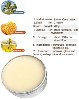 TooGet Stone Seasoning Beeswax Furniture Polish & Restoration Care Beeswax, Suit for Marble Furniture, Ceramic Tiles, Stone Floor, Stone Walls, Stone Polish Protection - 7OZ