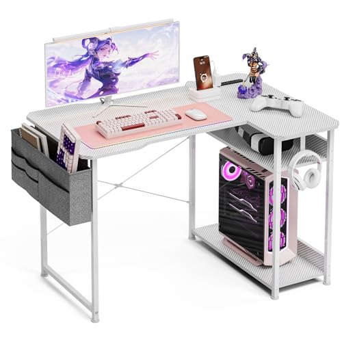 お買い得★☺️パソコンデスク☺️机✨収納付❤左右取り付自由❤ゲーミングデスク ゲーミングデスク シリーズ Z字デスク Z02