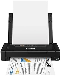 EPSON WorkForce WF-100W tragbarer mobiler DIN A4 Tintenstrahldrucker (mobiles Drucken, WiFi, WiFi Direct, USB, integrierter Akku, nur 1,6 kg Gewicht) schwarz