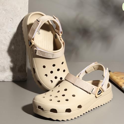 Image of YOHO Hacker Clogs for Men | Waterproof Monsoon Footwear & Rainy Shoes | Adjustable Strap Cushioned Sandals