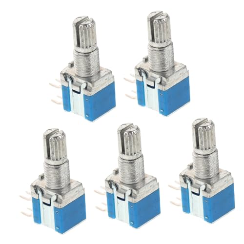 Alipis 5pcs Compact Rotary Metal Shaft Digital Potentiometer for Easy Installation Projects Code for Home and Industrial Use