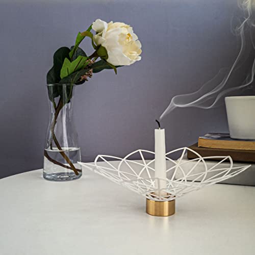 Oshadow Lotus Candle Holder - Flower Geometric Candle Holders For Cute Decor - Decorative Candle Stick Candle Holder - Small Candle Holders For Coffee Table, End Table & Book Shelf Decor Accents #TOP5