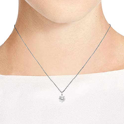 Collier en argent sterling pour femme, le cadeau idéal au motif floral délicat - 6