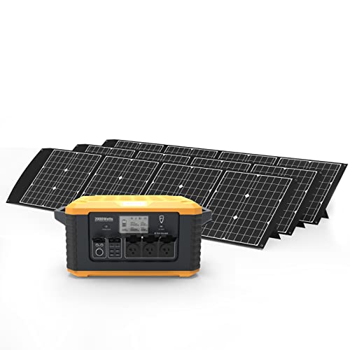 FJDynamics MP2000 Solar Generator With 3*Solar Panels, 2H Fast Charge ...