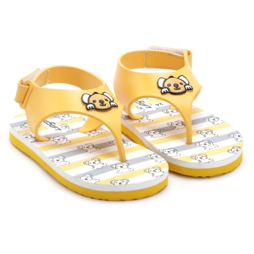 Image of Duosoft Kids Flip Flop Sandals with Bear Motif, Slippers for Baby Girl and Baby Boy, Indoor and Outdoor Slipper for Kids with Strap (K-401)