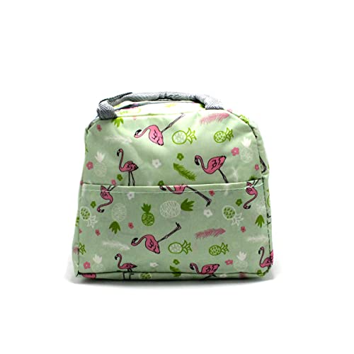 Bolsa Térmica Unissex Fitness Marmita Viagem Nécessaire n-01 Cor: Verde-Flamingo