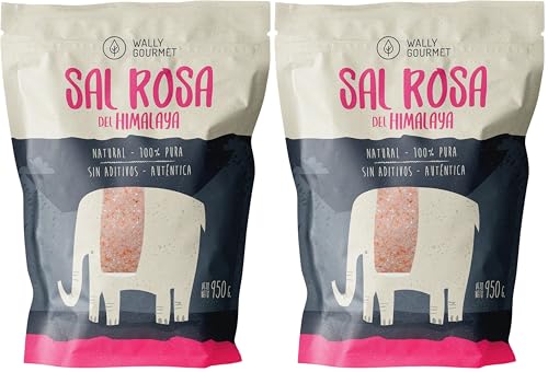 Sal Rosa Del Himalaya, Fina, 100% Natural, Sin Aditivos, Sin Refinado. Mayor Contenido En Oligoelementos. Para Sazonar Y Condimentar. Origen: Punjab, Pakistán. (Paquete de 2)
