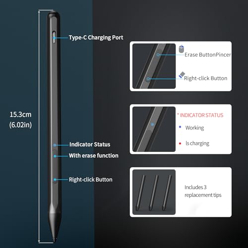 Lápiz capacitivo recargable Tipo C que soluciona los saltos en ASUS Vivobook 6