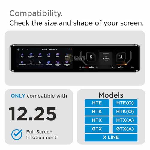 Image of Spartan Shield Screen Guard For KIA SELTOS 2026+ NEW FACELIFT || 12.3 Inch Dual-Screen Infotainment & Instrument Cluster Protector || Anti Scratch | Water Repellant | High Touch Sensitivity | HD Clear || Seltos HTE HTE(O) HTK HTK(O) HTX HTX(A) GTX GTX(A) X-Line | Car Stereo Film || Android TouchScreen Accessories [Not Tempered Glass] (Seltos 2026 [Pack-1 Glossy])