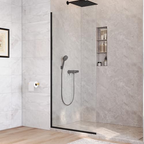 Image of DeerValley 34 inchx74 inch Semi-Framed Fixed Glass Shower Panel