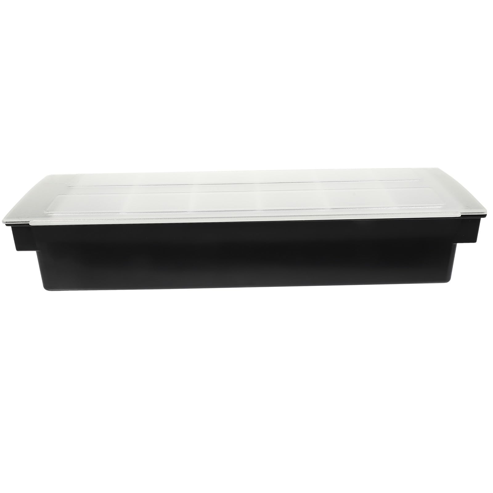 Caja Tapa y Diseño Dividido de 6 Compartimentos de Plástico Negro para Servir Frutos Secos y Bocadillos Hogar o Bar