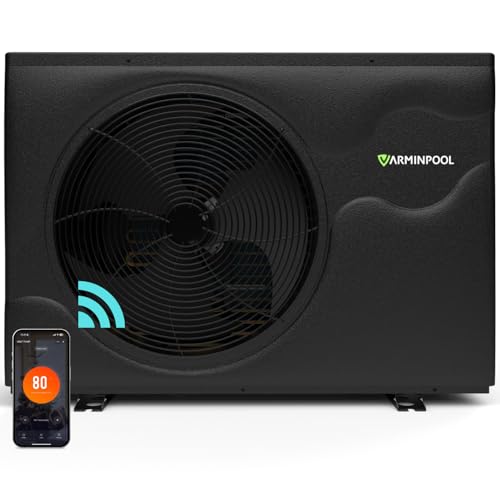 VARMINPOOL 58000BTU Invert Smart Pool Heat Pump for Above and Inground Pools up to 18500 Gals, WiFi...