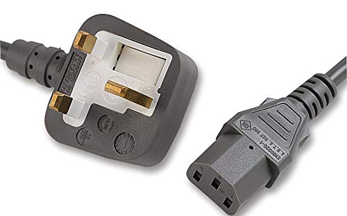 ANDTRONICS 10A 250v Heavy Duty Desktop/Printer/SMPS/PC Copper Power Cord with Built in Fuse - UK Power Plug to C13-1.8M-180CM-6 FT, Black (PC-Fuse-UK) (B07R7M7P9Z) Amazon Price History, Amazon Price Tracker