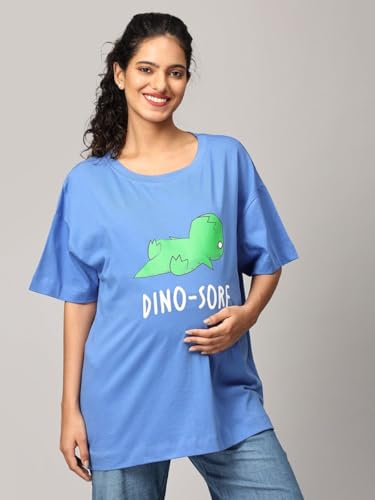 Image of The Mom Store Mom T-Shirt | Cotton | Pre and Post Pregnancy | Quirky Statements | Comfortable | Oversized