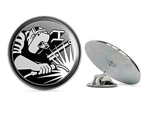 Round Hardhat Sized Welder Logo (Welding Weld) Metal 0.75