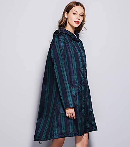 Impermeable reutilizable con capucha estilo rompevientos de moda urbana 4