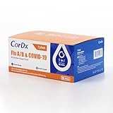 CorDx TyFast at Home Flu A/B & COVID-19 Multiplex Rapid Test Kit, Easy, Accurate, Fast Results in 10 Minutes, 3 in 1 Combo Kit, 25 Tests