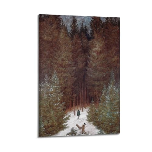 Poster The Chasseur in The Forest Caspar David Friedrich pour rompre la monotonie
