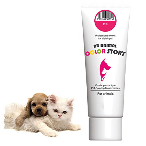 Pink 50ml Dog Hair Dye Hair Bleach Hair Coloring Professional Colors for Stylish Pet